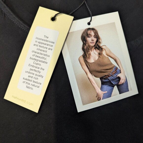 NWT Nation Size Small Black Cupro Tank/Tunic - Picture 6 of 12